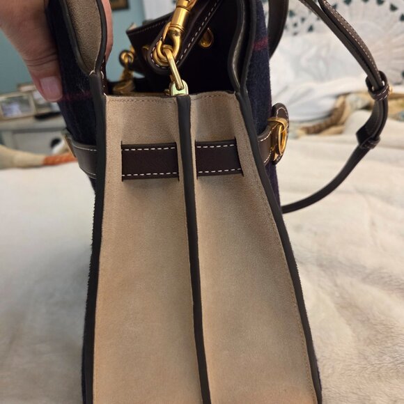 Tory Burch Lee Radziwill Double Envelope bag, navy and red tweed - Picture 4 of 9